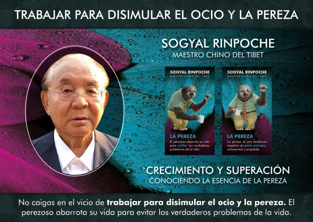 Imagen; Trabajar para disimular el ocio y la pereza; Sogyal Rinpoche