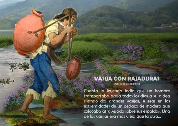 Imagen del escrito; Vasija con rajaduras, de Paulo Coelho