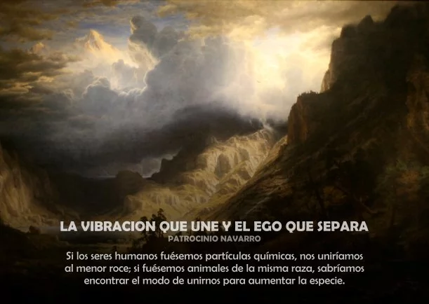 Imagen; La vibración que une y el ego que separa; Patrocinio Navarro