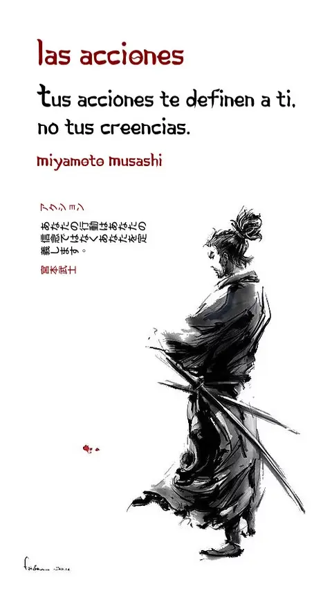 Imagen de la frase de miyamoto musashi