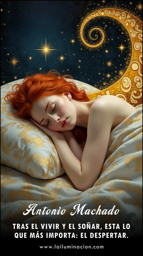 Imagen de la frase: Tras el vivir y el soñar, esta lo que más importa: el despertar. Imagen de la frase: Tras el vivir y el soñar, esta lo que más importa: el despertar.