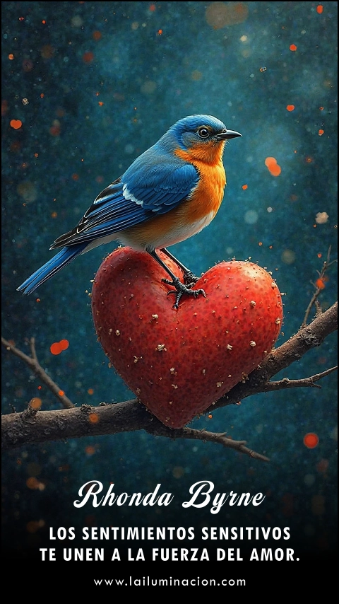 Imagen de la frase: Los sentimientos sensitivos te unen a la fuerza del amor. Imagen de la frase: Los sentimientos sensitivos te unen a la fuerza del amor.
