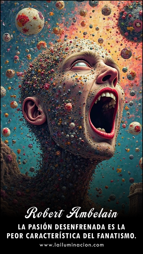 Imagen de la frase: La pasión desenfrenada es la peor característica del fanatismo. Imagen de la frase: La pasión desenfrenada es la peor característica del fanatismo.