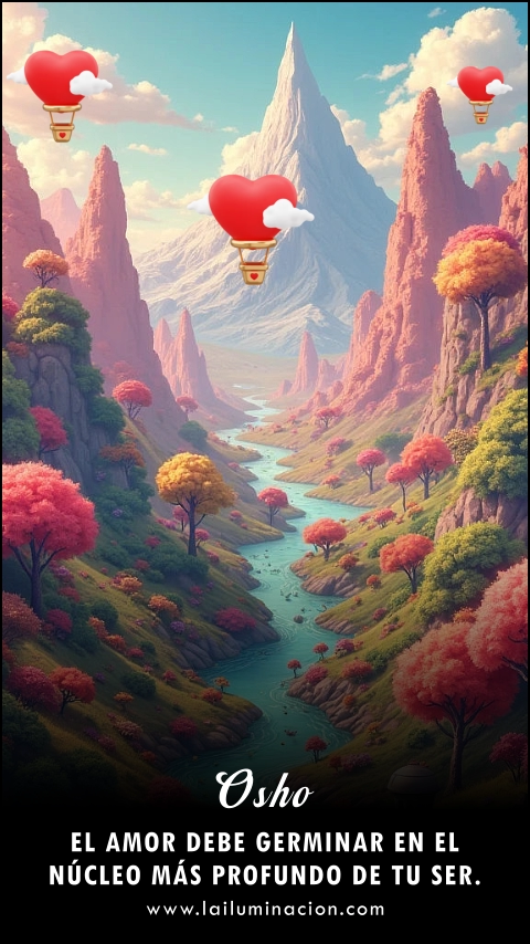 Imagen de la frase: El amor debe germinar en el núcleo más profundo de tu ser. Imagen de la frase: El amor debe germinar en el núcleo más profundo de tu ser.