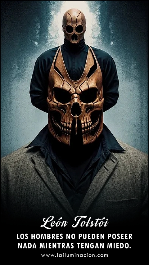 Imagen de la frase: Los hombres no pueden poseer nada mientras tengan miedo. Imagen de la frase: Los hombres no pueden poseer nada mientras tengan miedo.