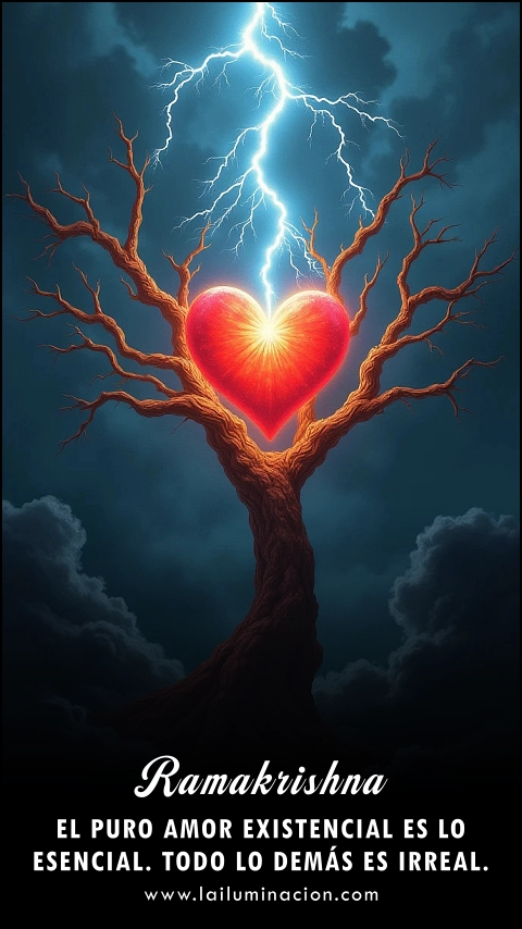 Imagen de la frase: El puro amor existencial es lo esencial. Todo lo demás es irreal. Imagen de la frase: El puro amor existencial es lo esencial. Todo lo demás es irreal.