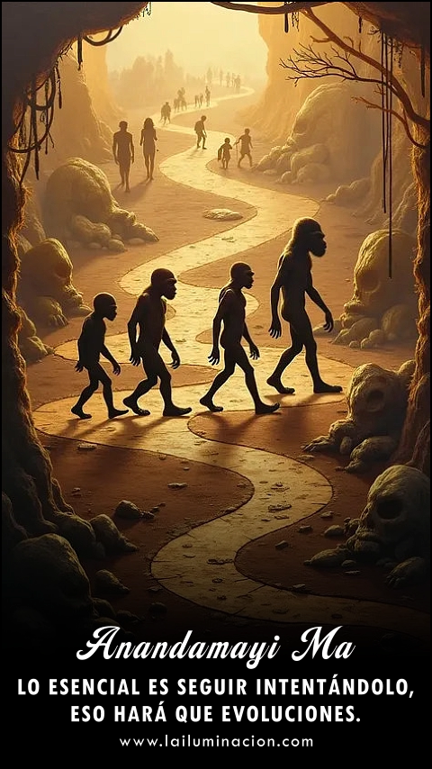 Imagen de la frase: Lo esencial es seguir intentándolo, eso hará que evoluciones. Imagen de la frase: Lo esencial es seguir intentándolo, eso hará que evoluciones.