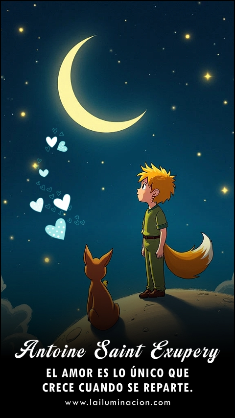 Imagen de la frase: El amor es lo único que crece cuando se reparte. Imagen de la frase: El amor es lo único que crece cuando se reparte.