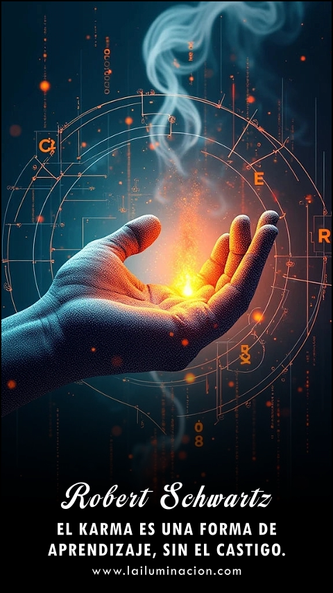 Imagen de la frase: El karma es una forma de aprendizaje, sin el castigo. Imagen de la frase: El karma es una forma de aprendizaje, sin el castigo.