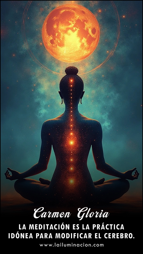 Imagen de la frase: La meditación es la práctica idónea para modificar el cerebro. Imagen de la frase: La meditación es la práctica idónea para modificar el cerebro.