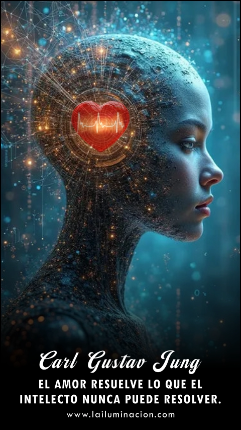 Imagen de la frase: El amor resuelve lo que el intelecto nunca puede resolver. Imagen de la frase: El amor resuelve lo que el intelecto nunca puede resolver.