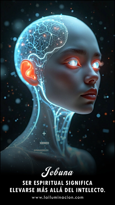Imagen de la frase: Ser espiritual significa elevarse más allá del intelecto. Imagen de la frase: Ser espiritual significa elevarse más allá del intelecto.