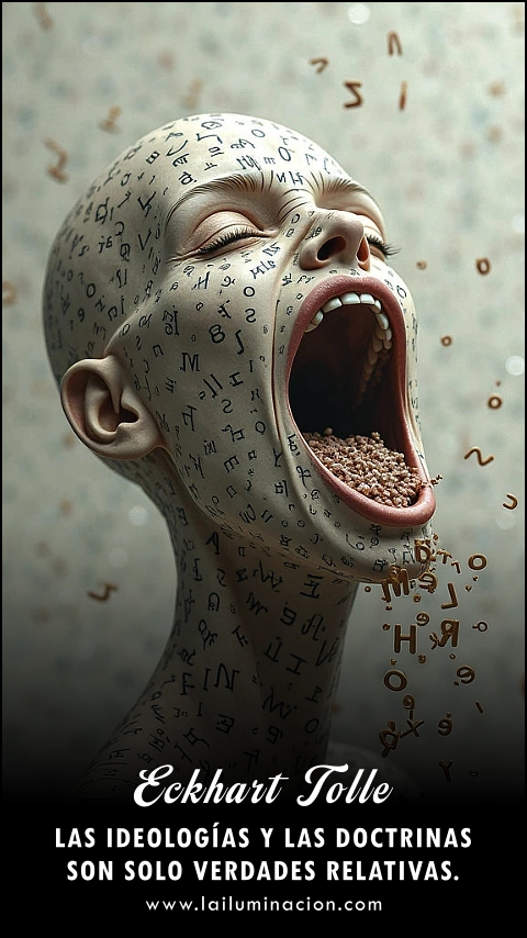 Imagen de la frase: Las ideologías y las doctrinas son solo verdades relativas. Imagen de la frase: Las ideologías y las doctrinas son solo verdades relativas.