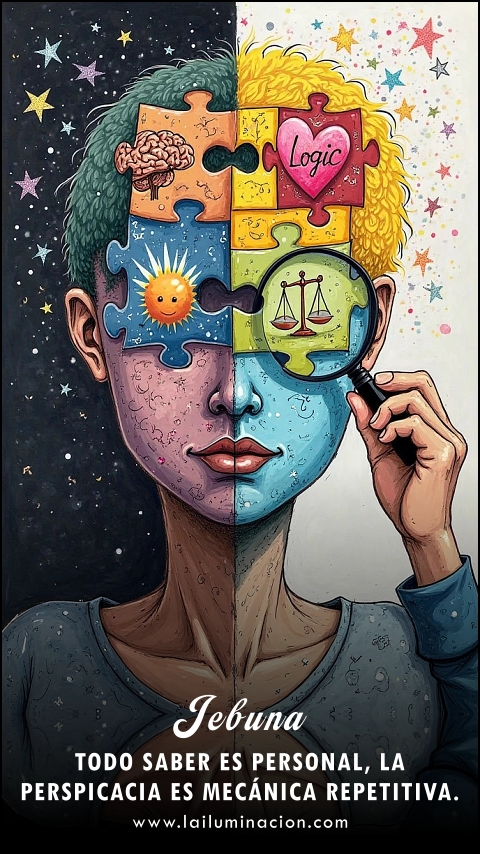 Imagen de la frase: Todo saber es personal, la perspicacia es mecánica repetitiva. Imagen de la frase: Todo saber es personal, la perspicacia es mecánica repetitiva.