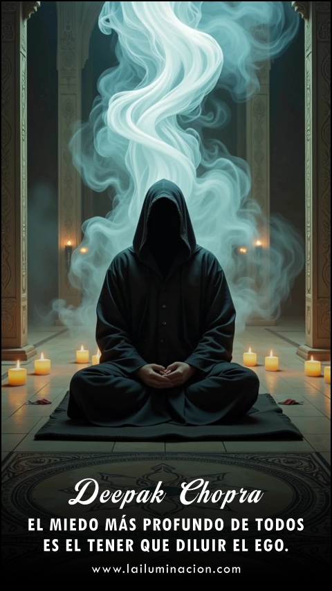 Imagen de la frase: El miedo más profundo de todos es el tener que diluir el ego. Imagen de la frase: El miedo más profundo de todos es el tener que diluir el ego.