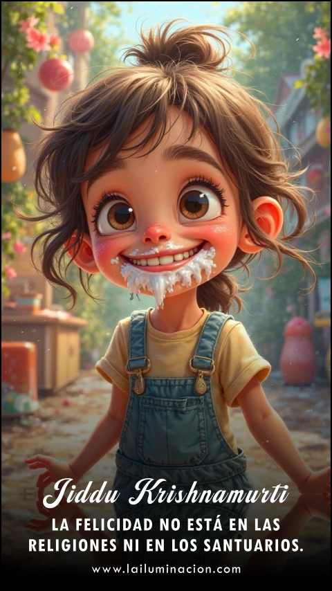 Imagen de la frase: La felicidad no está en las religiones ni en los santuarios. Imagen de la frase: La felicidad no está en las religiones ni en los santuarios.