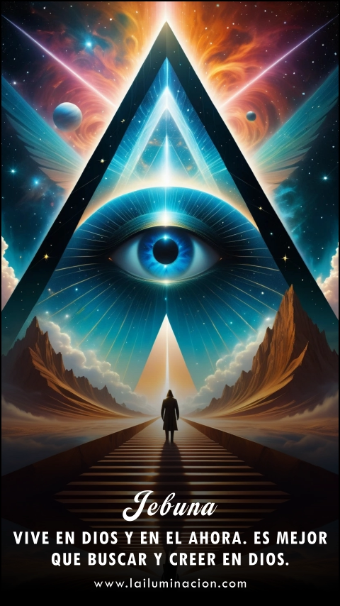 Imagen de la frase: Vive en Dios y en el ahora. Es mejor que buscar y creer en Dios. Imagen de la frase: Vive en Dios y en el ahora. Es mejor que buscar y creer en Dios.