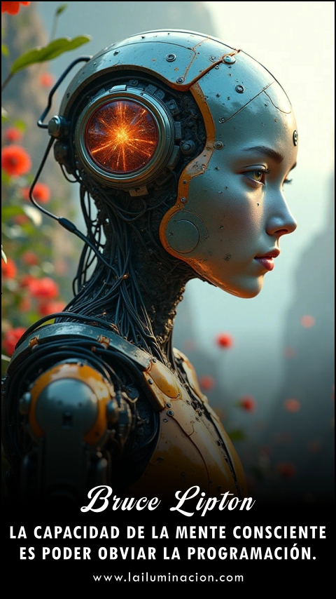 Imagen de la frase: La capacidad de la mente consciente es poder obviar la programación. Imagen de la frase: La capacidad de la mente consciente es poder obviar la programación.
