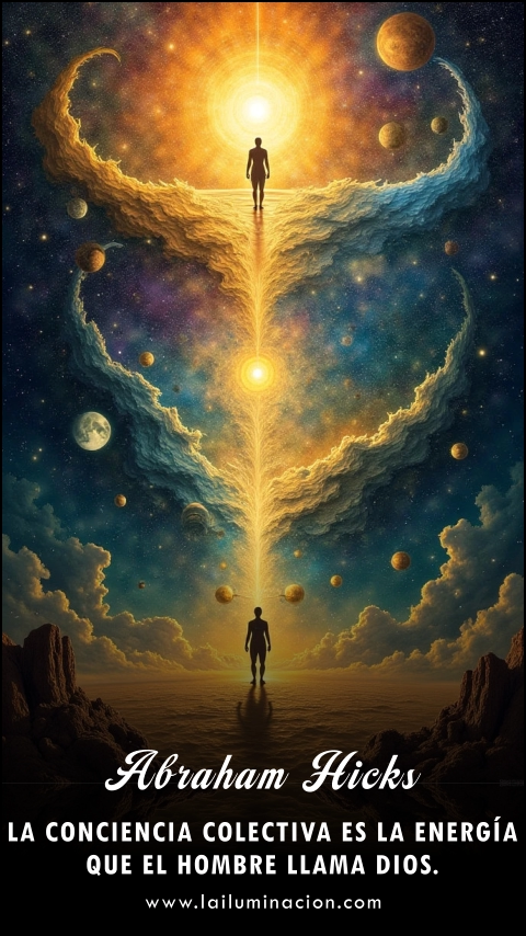Imagen de la frase: La conciencia colectiva es la energía que el hombre llama Dios. Imagen de la frase: La conciencia colectiva es la energía que el hombre llama Dios.
