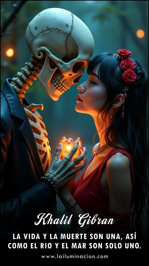 Imagen de la frase: La vida y la muerte son una, así como el rio y el mar son solo uno. Imagen de la frase: La vida y la muerte son una, así como el rio y el mar son solo uno.