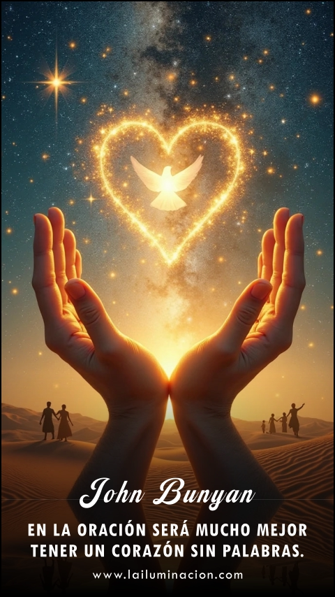 Imagen de la frase: En la oración será mucho mejor tener un corazón sin palabras. Imagen de la frase: En la oración será mucho mejor tener un corazón sin palabras.