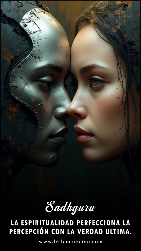 Imagen de la frase: La espiritualidad perfecciona la percepción con la verdad ultima. Imagen de la frase: La espiritualidad perfecciona la percepción con la verdad ultima.
