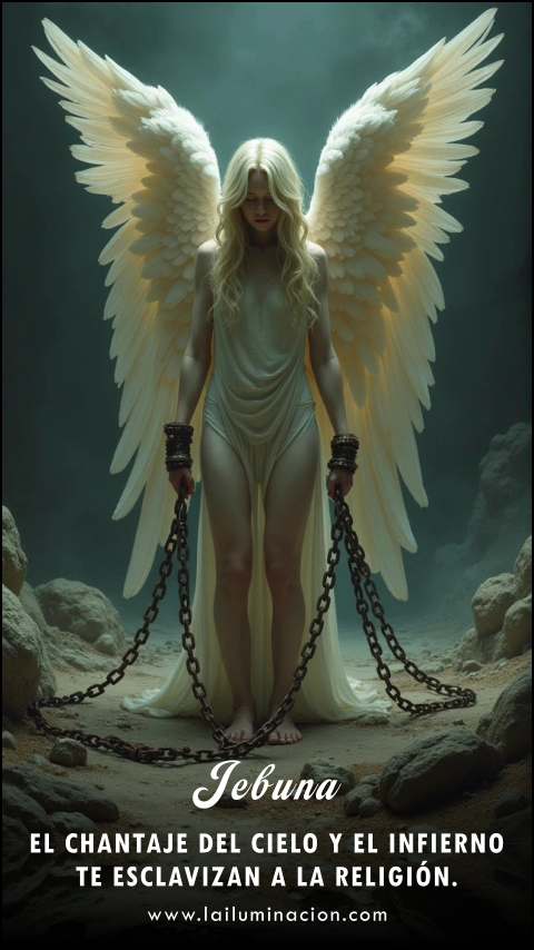 Imagen de la frase: El chantaje del cielo y el infierno te esclavizan a la religión. Imagen de la frase: El chantaje del cielo y el infierno te esclavizan a la religión.