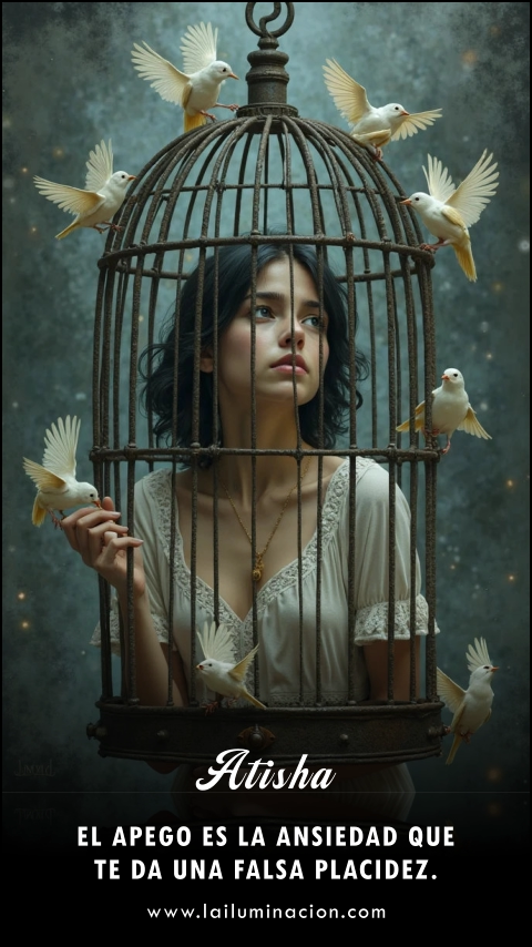 Imagen de la frase: El apego es la ansiedad que te da una falsa placidez. Imagen de la frase: El apego es la ansiedad que te da una falsa placidez.