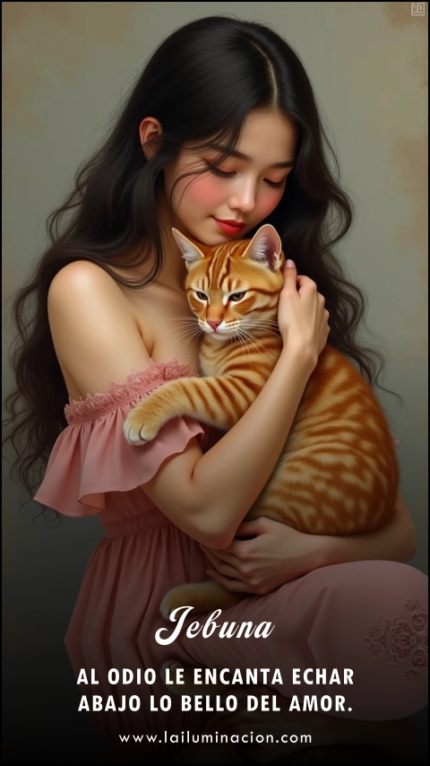 Imagen de la frase: Al odio le encanta echar abajo lo bello del amor. Imagen de la frase: Al odio le encanta echar abajo lo bello del amor.