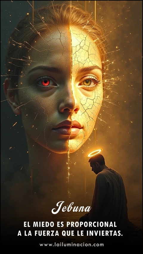 Imagen de la frase: El miedo es proporcional a la fuerza que le inviertas. Imagen de la frase: El miedo es proporcional a la fuerza que le inviertas.