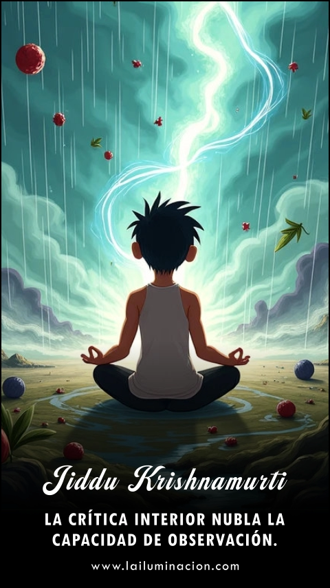 Imagen de la frase: La crítica interior nubla la capacidad de observación. Imagen de la frase: La crítica interior nubla la capacidad de observación.