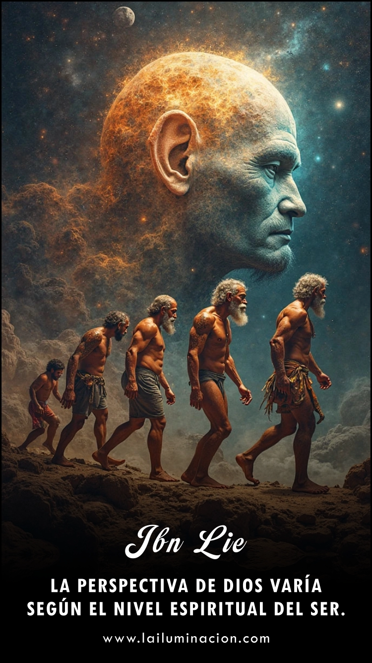 Imagen de la frase: La perspectiva de Dios varía según el nivel espiritual del ser. Imagen de la frase: La perspectiva de Dios varía según el nivel espiritual del ser.