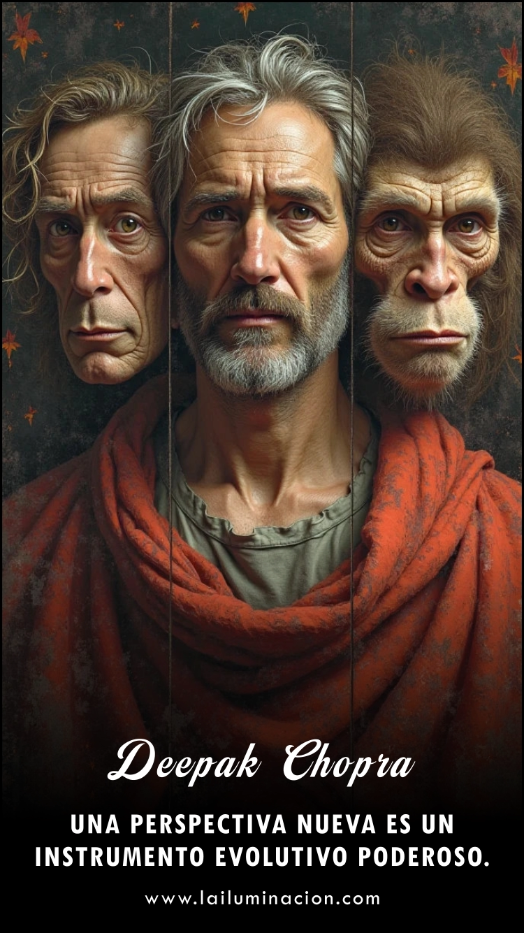 Imagen de la frase: Una perspectiva nueva es un instrumento evolutivo poderoso. Imagen de la frase: Una perspectiva nueva es un instrumento evolutivo poderoso.