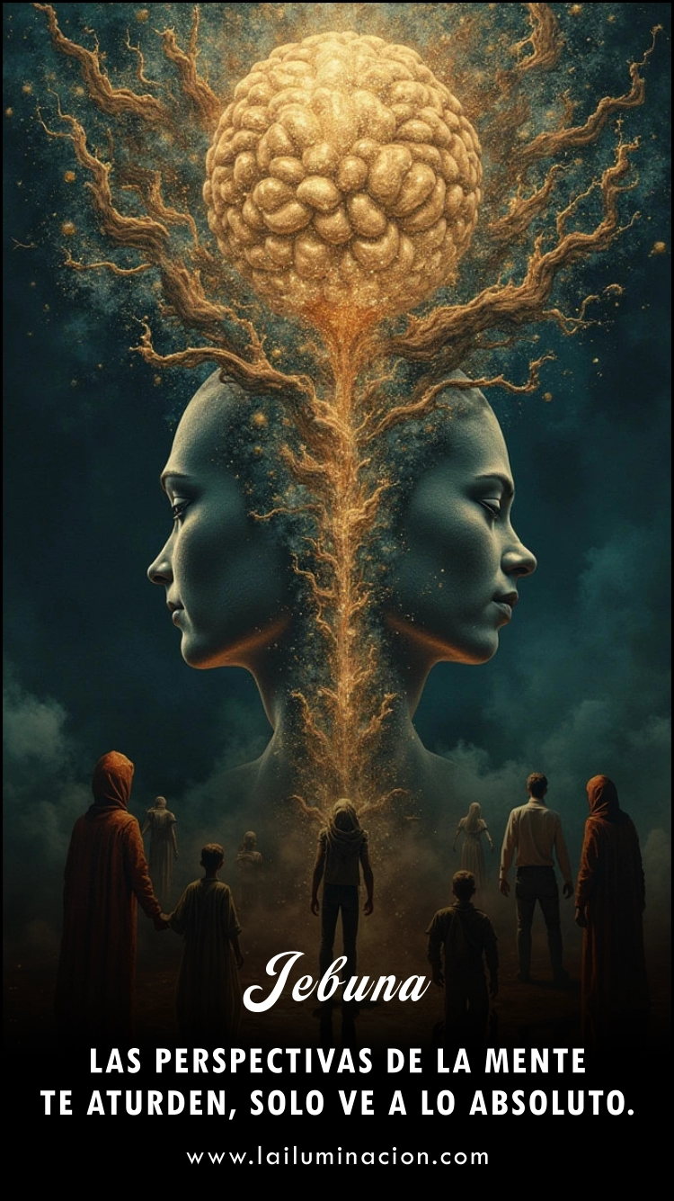 Imagen de la frase: Las perspectivas de la mente te aturden, solo ve a lo absoluto. Imagen de la frase: Las perspectivas de la mente te aturden, solo ve a lo absoluto.