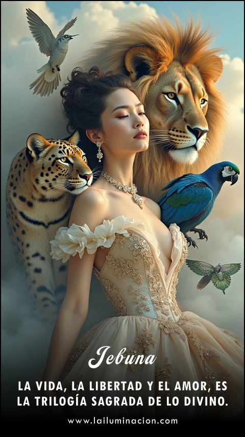 Imagen de la frase: La vida, la libertad y el amor, es la trilogía sagrada de lo divino. Imagen de la frase: La vida, la libertad y el amor, es la trilogía sagrada de lo divino.
