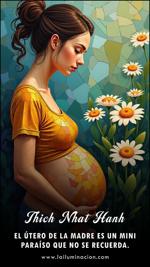 Imagen de la frase: El útero de la madre es un mini paraíso que no se recuerda. Imagen de la frase: El útero de la madre es un mini paraíso que no se recuerda.