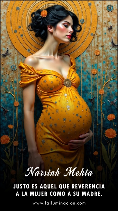 Imagen de la frase: Justo es aquel que reverencia a la mujer como a su madre. Imagen de la frase: Justo es aquel que reverencia a la mujer como a su madre.