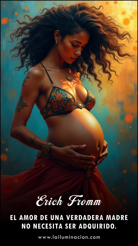 Imagen de la frase: El amor de una verdadera madre no necesita ser adquirido. Imagen de la frase: El amor de una verdadera madre no necesita ser adquirido.