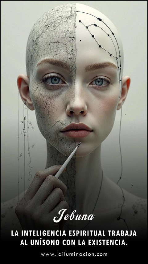 Imagen de la frase: La inteligencia espiritual trabaja al unísono con la existencia. Imagen de la frase: La inteligencia espiritual trabaja al unísono con la existencia.