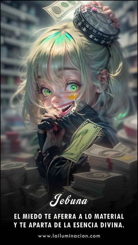 Imagen de la frase: El miedo te aferra a lo material y te aparta de la esencia divina. Imagen de la frase: El miedo te aferra a lo material y te aparta de la esencia divina.