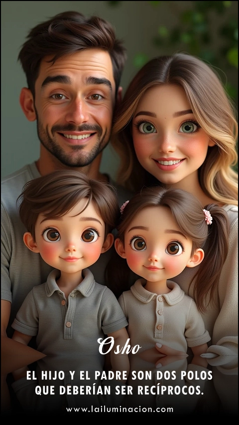 Imagen de la frase: El hijo y el padre son dos polos que deberían ser recíprocos. Imagen de la frase: El hijo y el padre son dos polos que deberían ser recíprocos.