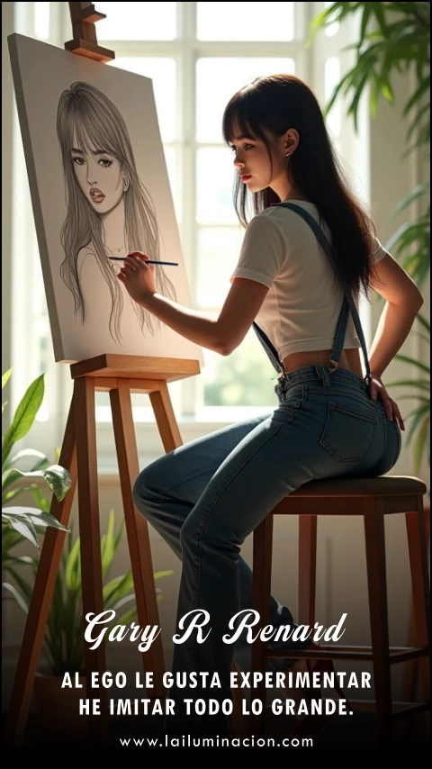 Imagen de la frase: Al ego le gusta experimentar he imitar todo lo grande. Imagen de la frase: Al ego le gusta experimentar he imitar todo lo grande.