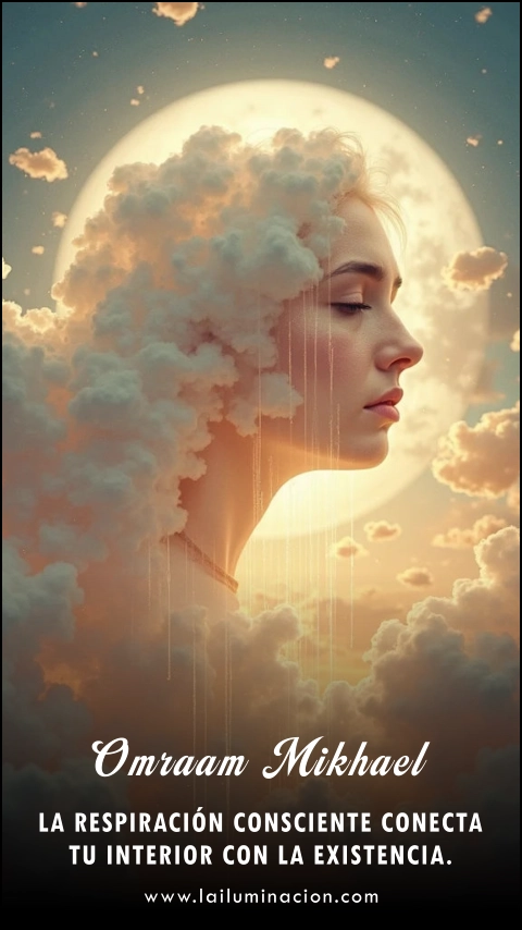 «La respiración consciente conecta tu interior con la existencia.» Frase de Omraam Mikhael «La respiración consciente conecta tu interior con la existencia.» Frase de Omraam Mikhael