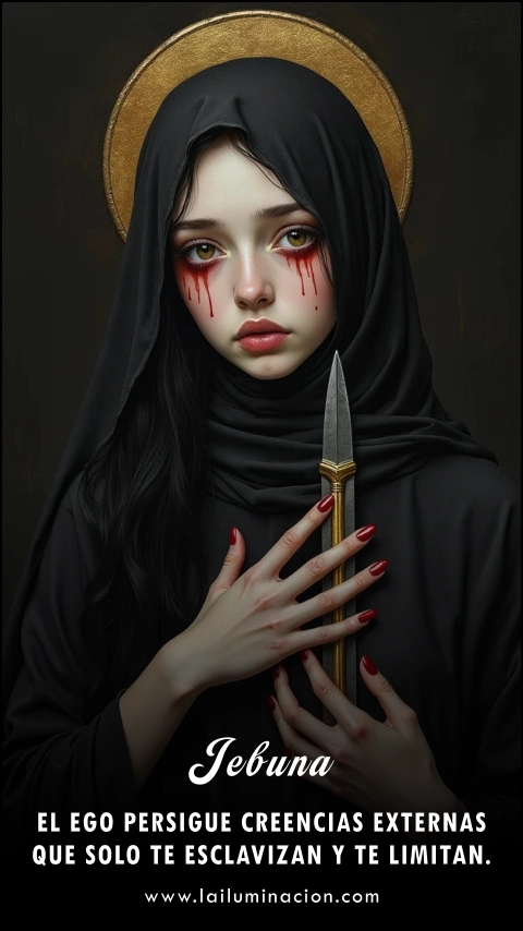 Imagen de la frase: El ego persigue creencias externas que solo te esclavizan y te limitan. Imagen de la frase: El ego persigue creencias externas que solo te esclavizan y te limitan.