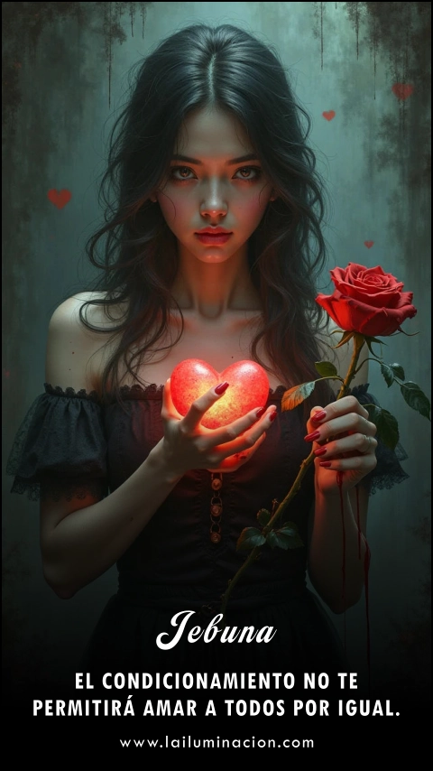 «El condicionamiento no te permitirá amar a todos por igual.» Frase de Jebuna «El condicionamiento no te permitirá amar a todos por igual.» Frase de Jebuna